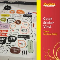 Harga Cetak dan Print Stiker Murah Jogja Bahan Cromo, Vinyl, Transparan